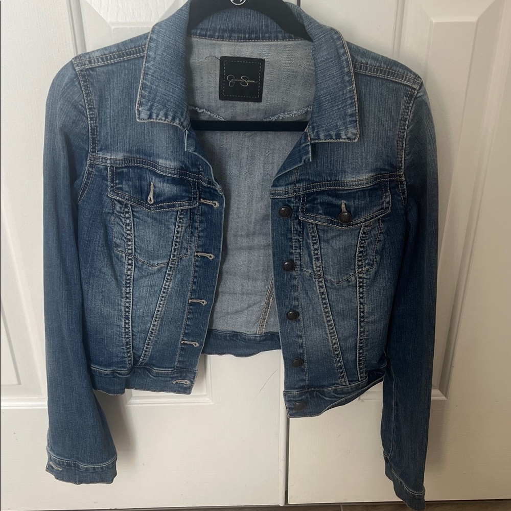 Jessica Simpson Classic Distressed Jean Jacket